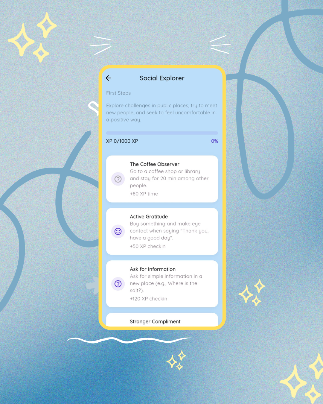 Social Explorer Journey with challenges