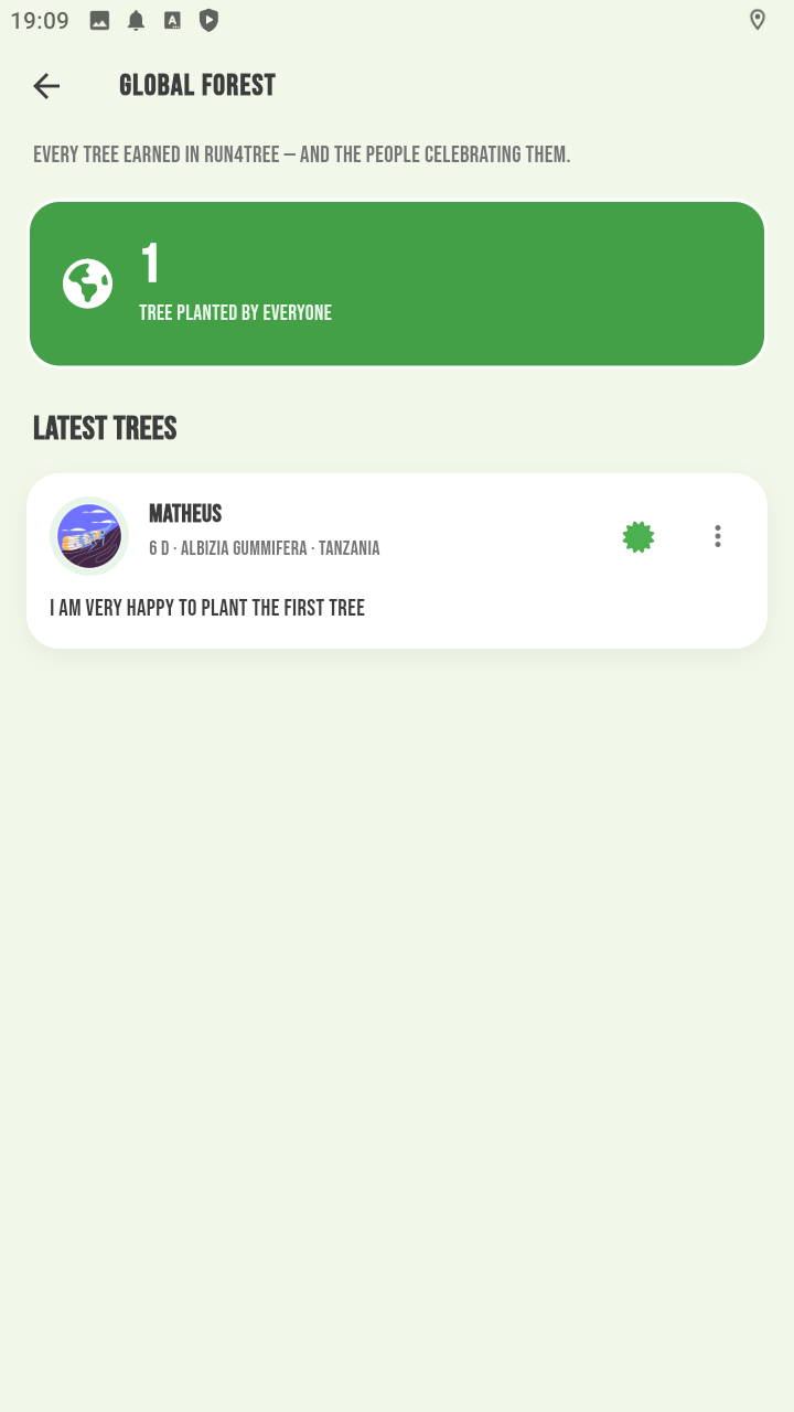 Run4Tree — Global forest